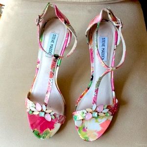 Steve Madden Shawna Floral Stiletto Sandals